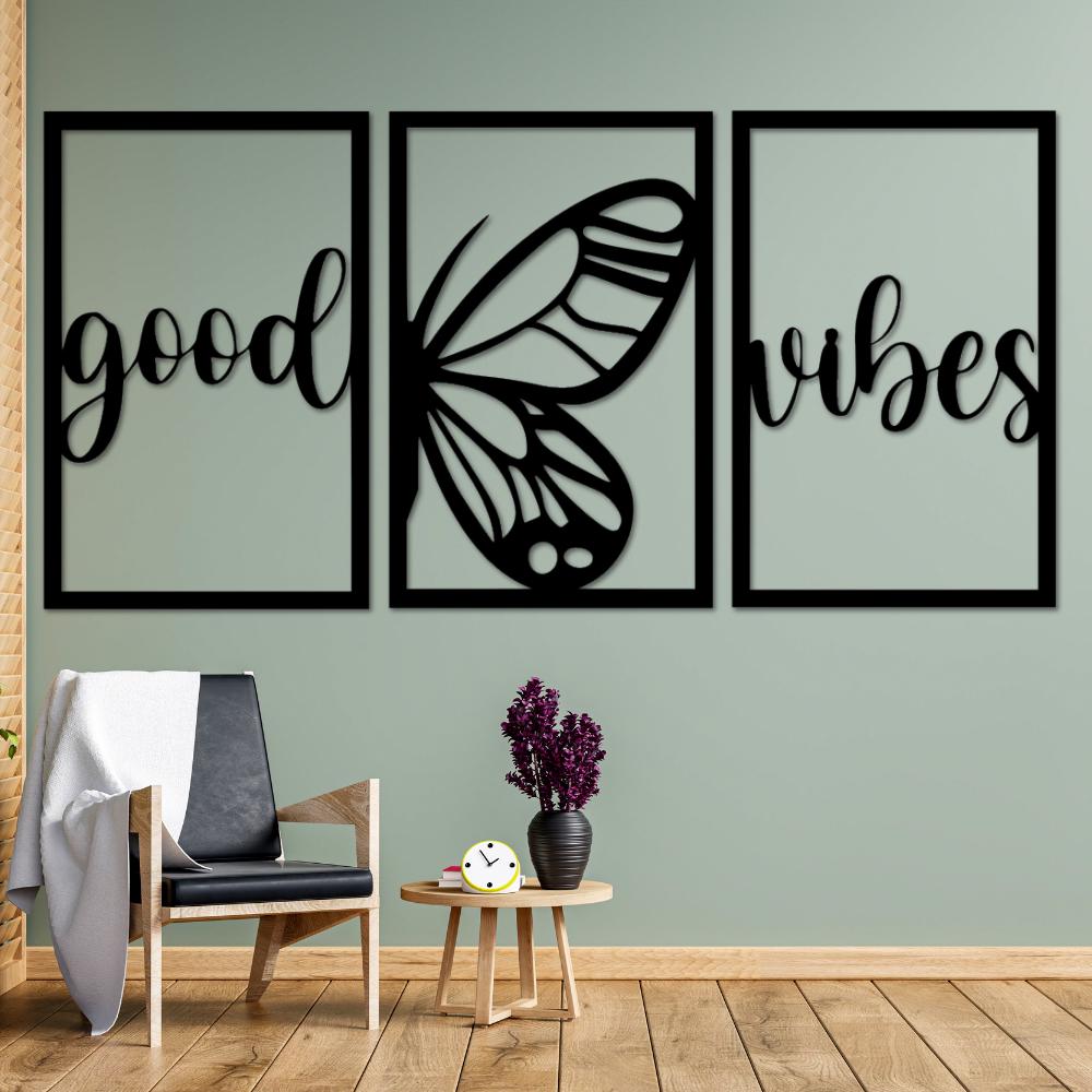 Three-Piece Wooden Wall Art Set, Wood Home Decor, Modern Natural Wall Hanging