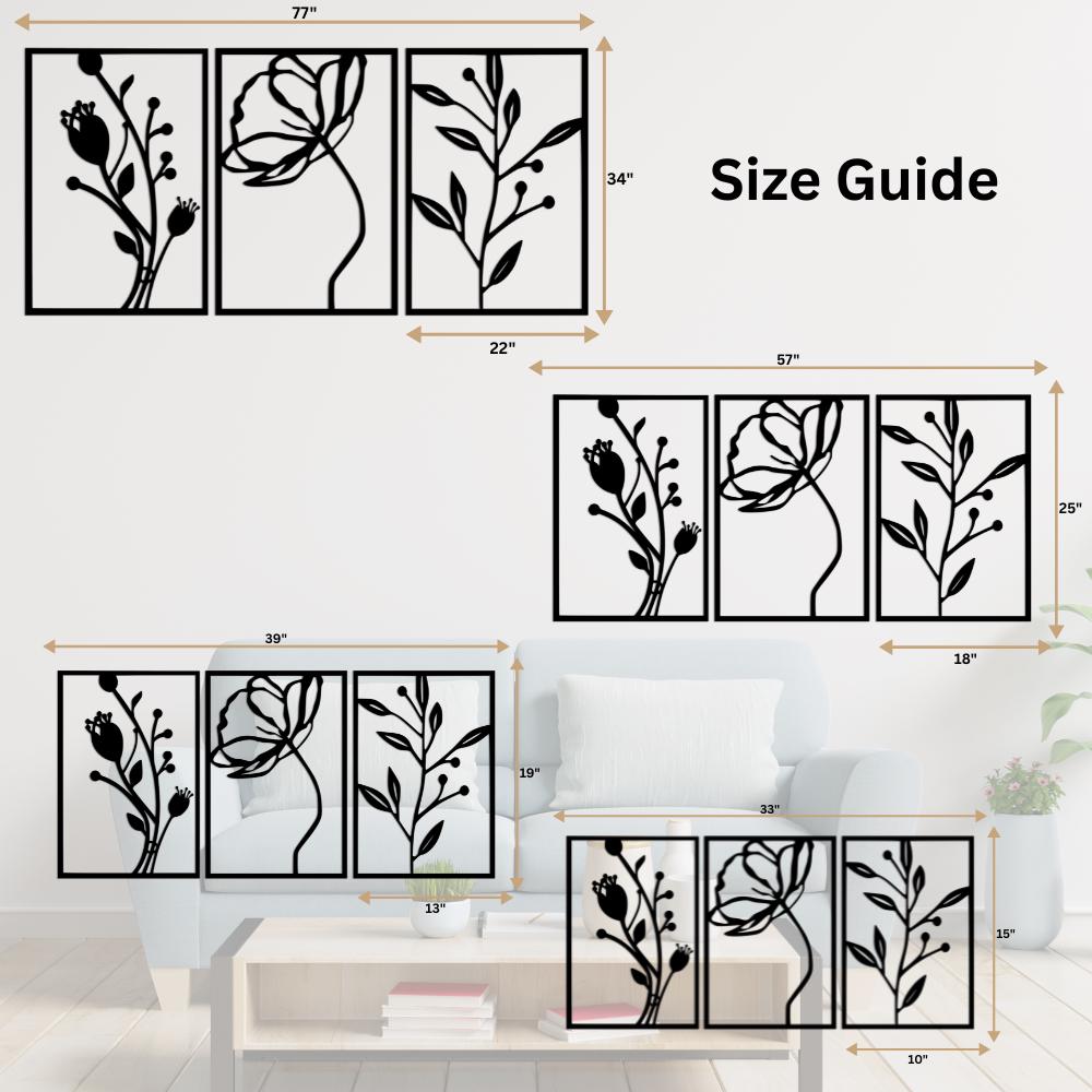 Flowers Wooden Wall Decor, Floral Wall Hangings, Large Flower Wall Art, Living Room Home Decor, Housewarming Gift