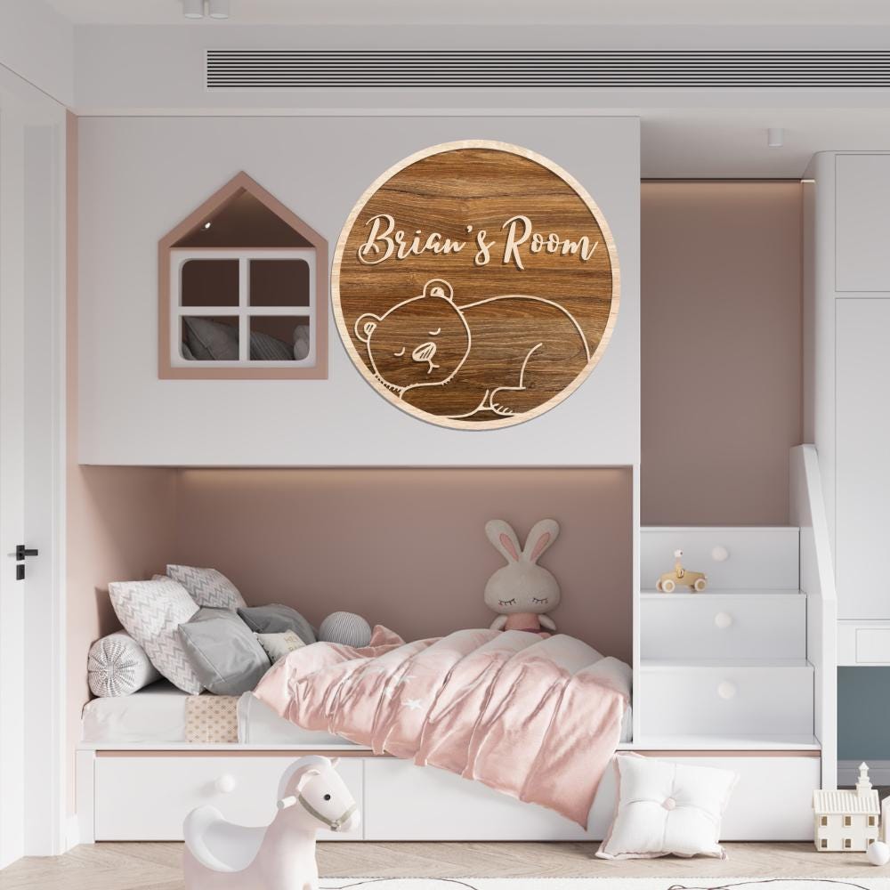 Custom Name Sign for Kids Room, Personalized Nursery & Bedroom Decor