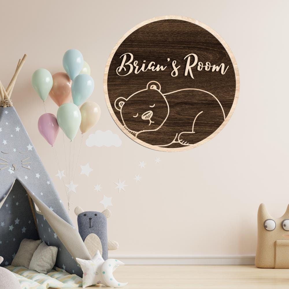 Custom Name Sign for Kids Room, Personalized Nursery & Bedroom Decor