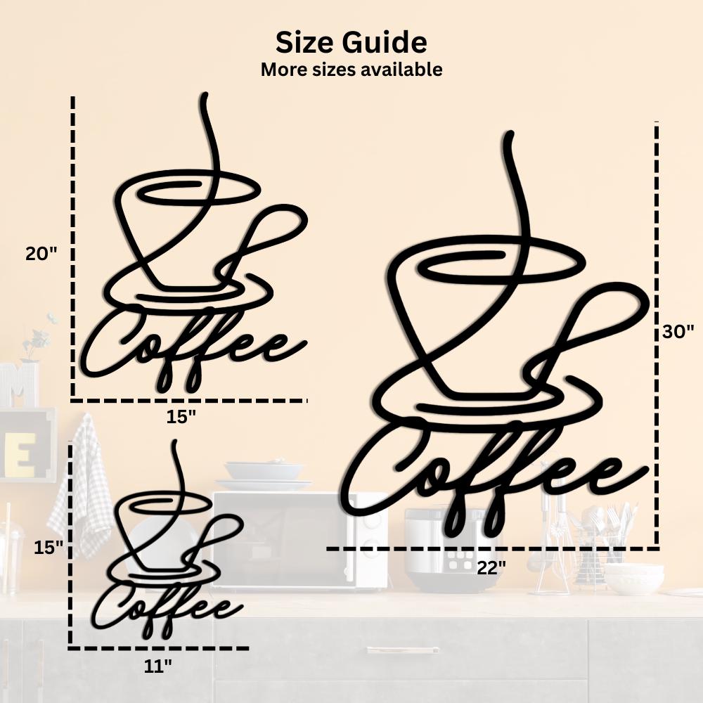 Minimalist Coffee Wall Art – Modern Kitchen & Café Decor