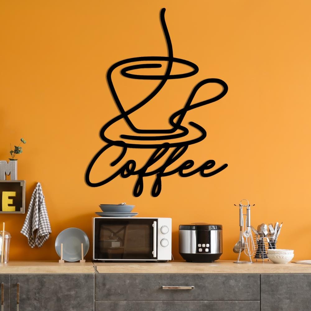 Minimalist Coffee Wall Art – Modern Kitchen & Café Decor