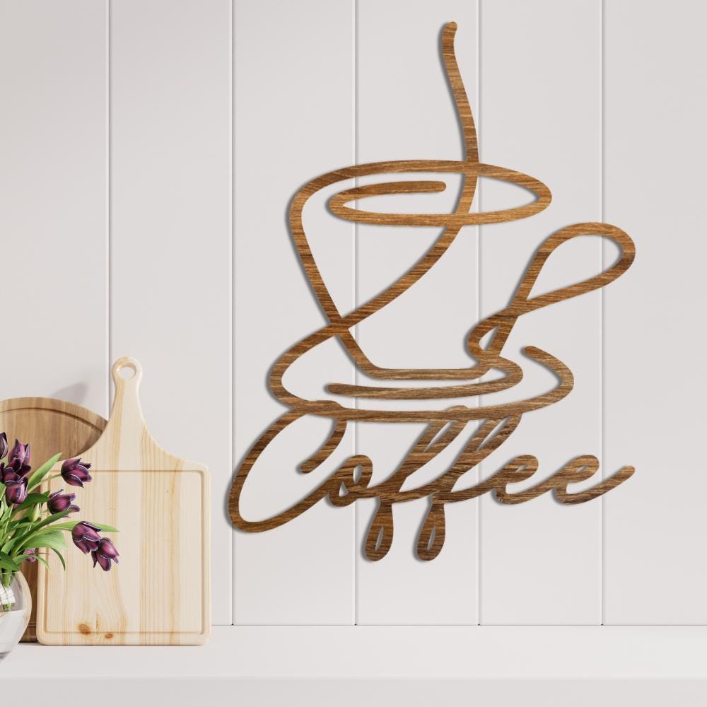 Minimalist Coffee Wall Art – Modern Kitchen & Café Decor