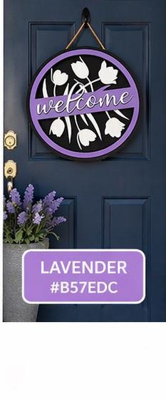 Personalized Tulip Welcome Door Sign | Laser Cut Wood Floral Decor