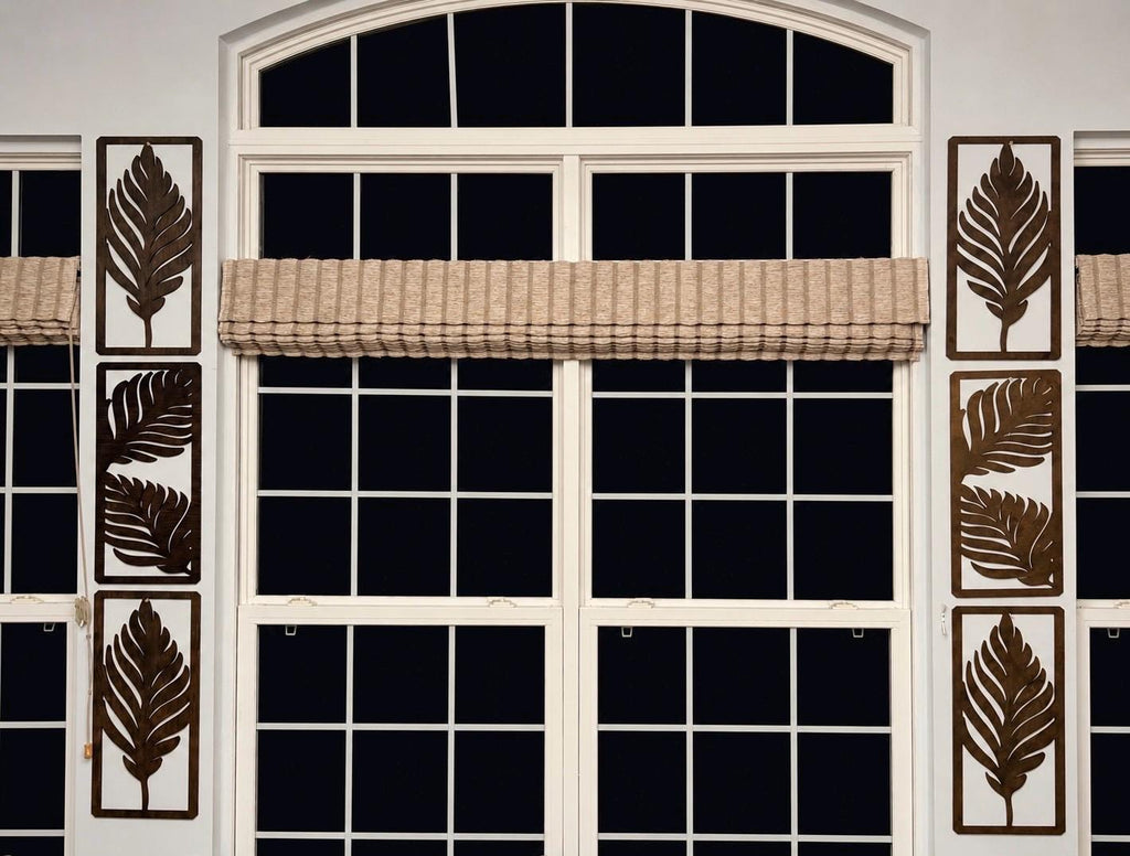 3 Panel Leaf Wooden Wall Art | Modern Boho Tropical Home Decor Set